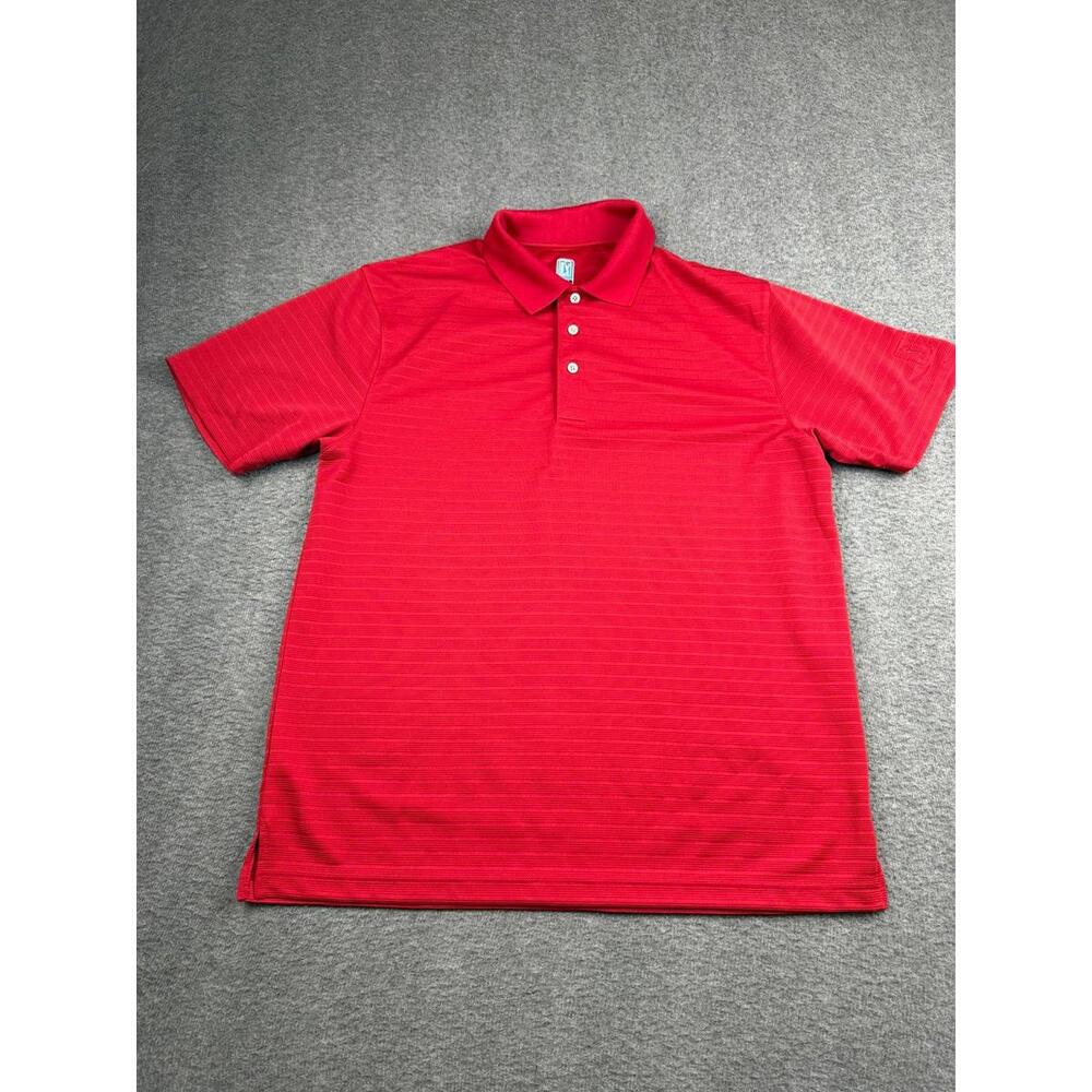 PGA Tour Men's Red‎ Polo Shirt Size Large